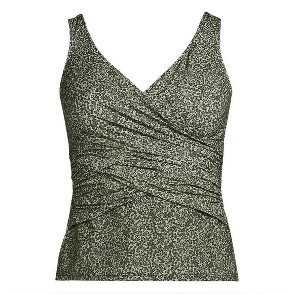 Lands' End | Swim | Lands End Plus Size Slendersuit Wrap Tankini Top ...